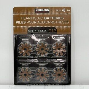 Kirkland‎ Signature Hearing Aid Batteries Size/Format 312, 1.45 Volt, 48 Pack